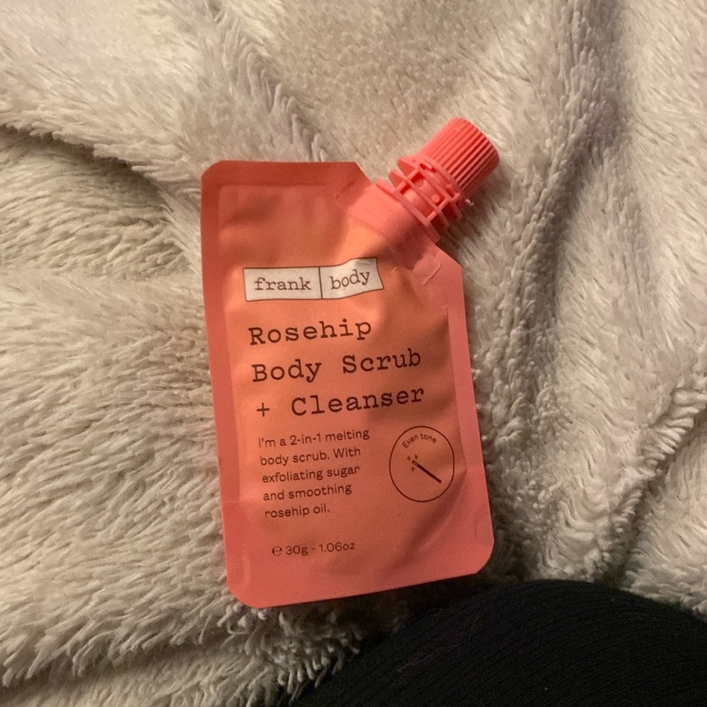 body scrub + cleanser